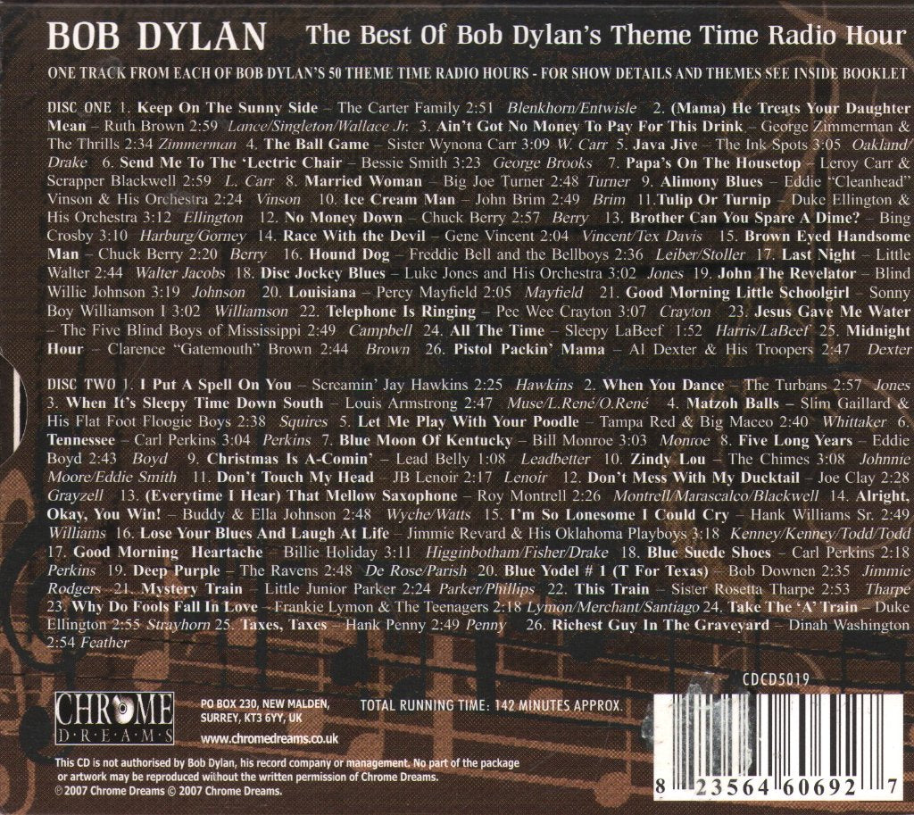 Various Artists - Best Of Bob Dylan's Theme Time Radio Hour - Double Cd