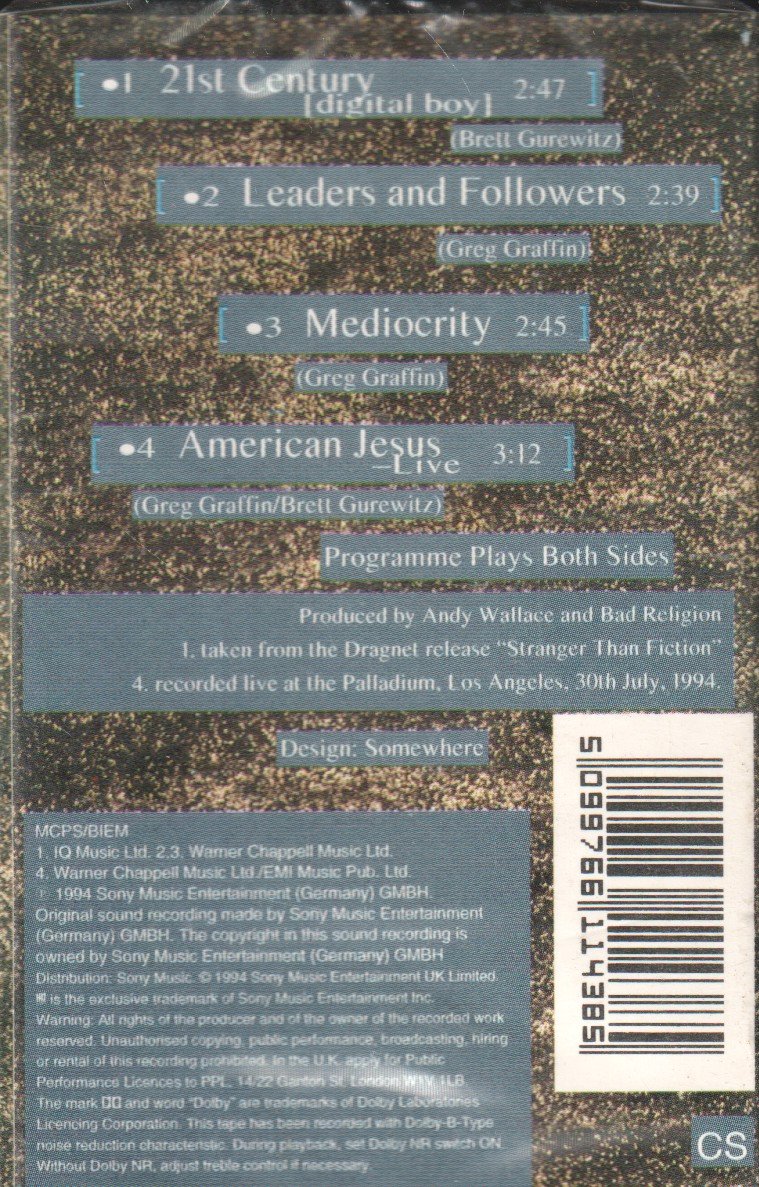 Bad Religion - 21st Century Digital Boy - Cassette