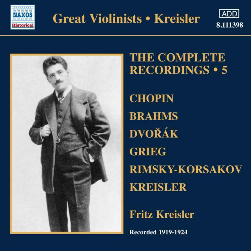 Fritz Kreisler - Kreisler Complete Recordings Vol. 5 - Cd