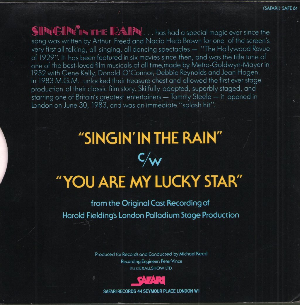 Tommy Steele - Singin' In The Rain - 7 Inch
