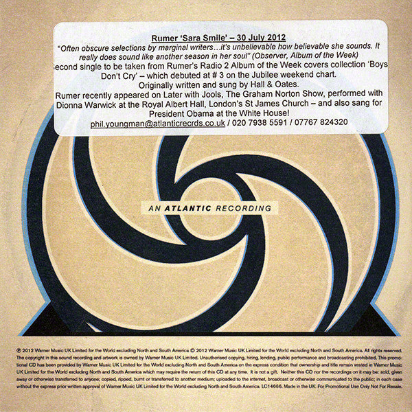 Rumer - Sara Smile - Cdr