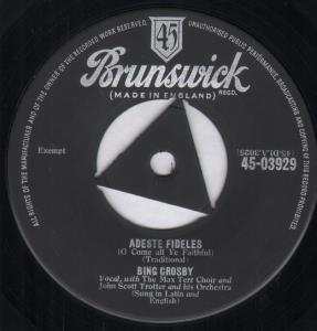 Bing Crosby - Adeste Fideles - 7 Inch