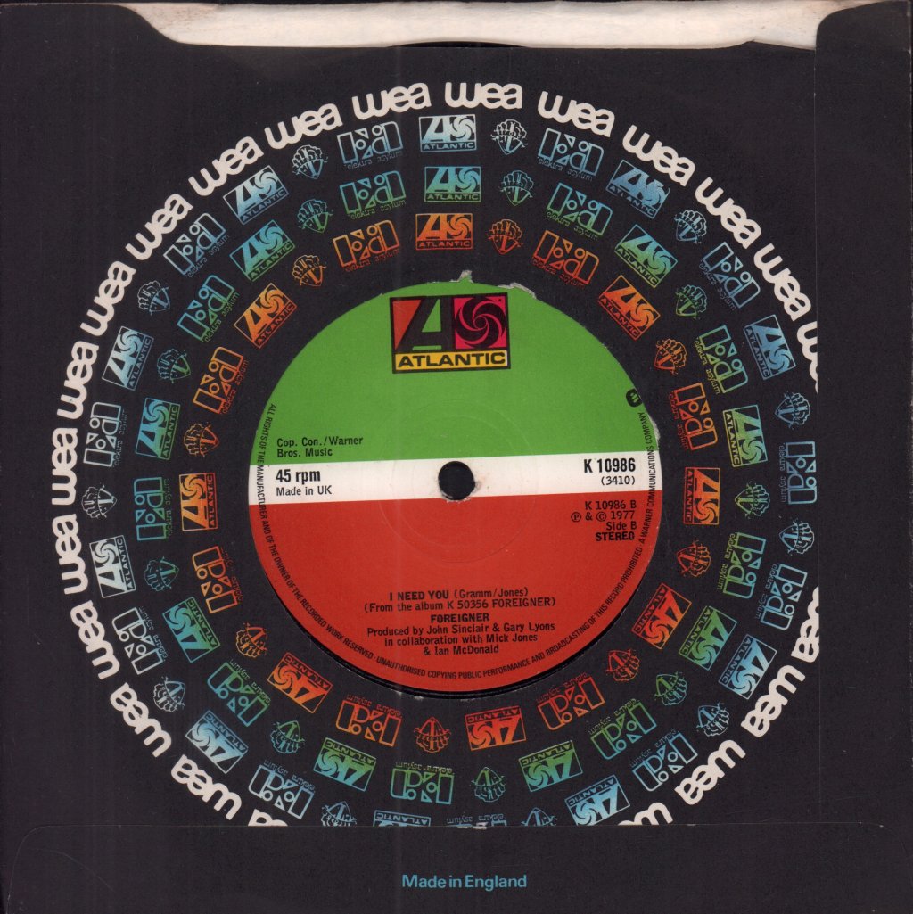Foreigner - Cold As Ice - 7 Inch