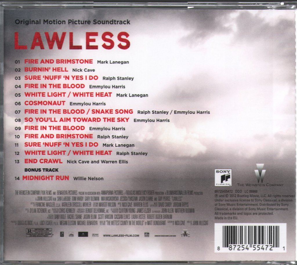 Nick Cave & Warren Ellis - Lawless: Original Motion Picture Soundtrack - Cd