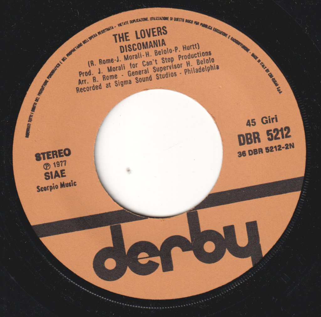 Lovers (70'S Artist) - Discomania - 7 Inch