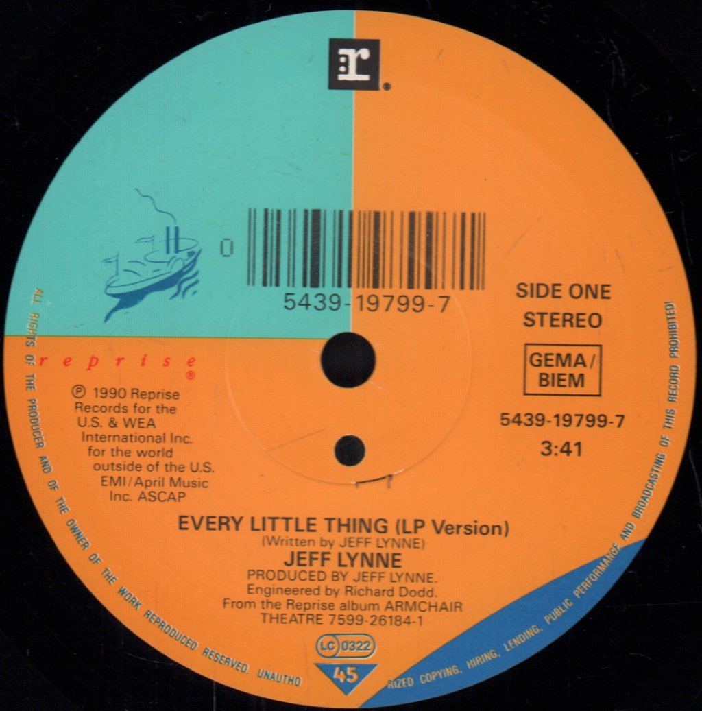 Jeff Lynne - Every Little Thing - 7 Inch
