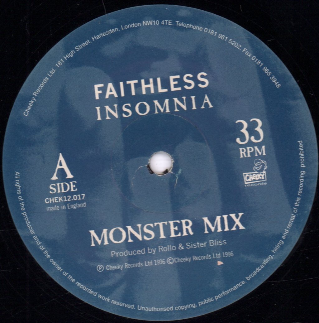 Faithless - Insomnia - 12 Inch