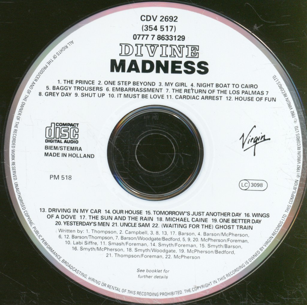 Madness - Divine Madness - Cd