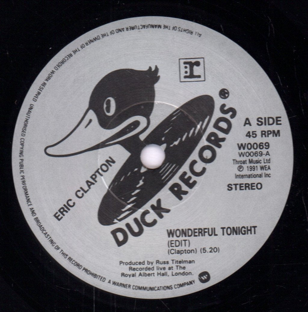 Eric Clapton - Wonderful Tonight - 7 Inch