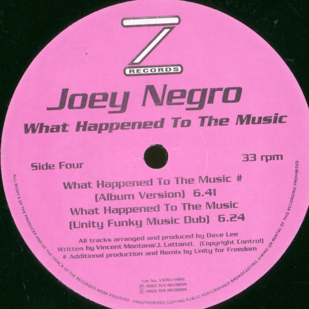 Joey Negro - What Happened To The Music - Double 12 Inch