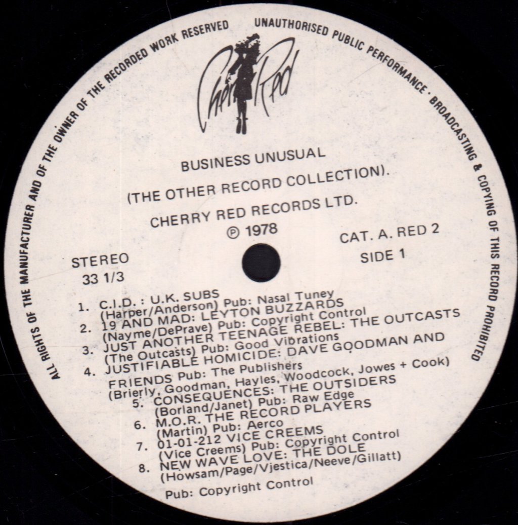 Various Artists - Business Unusual The Other Record Collection - Lp