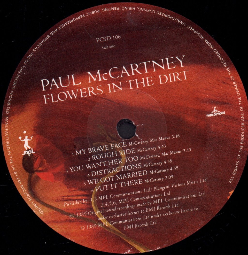 Paul McCartney - Flowers In The Dirt - Lp