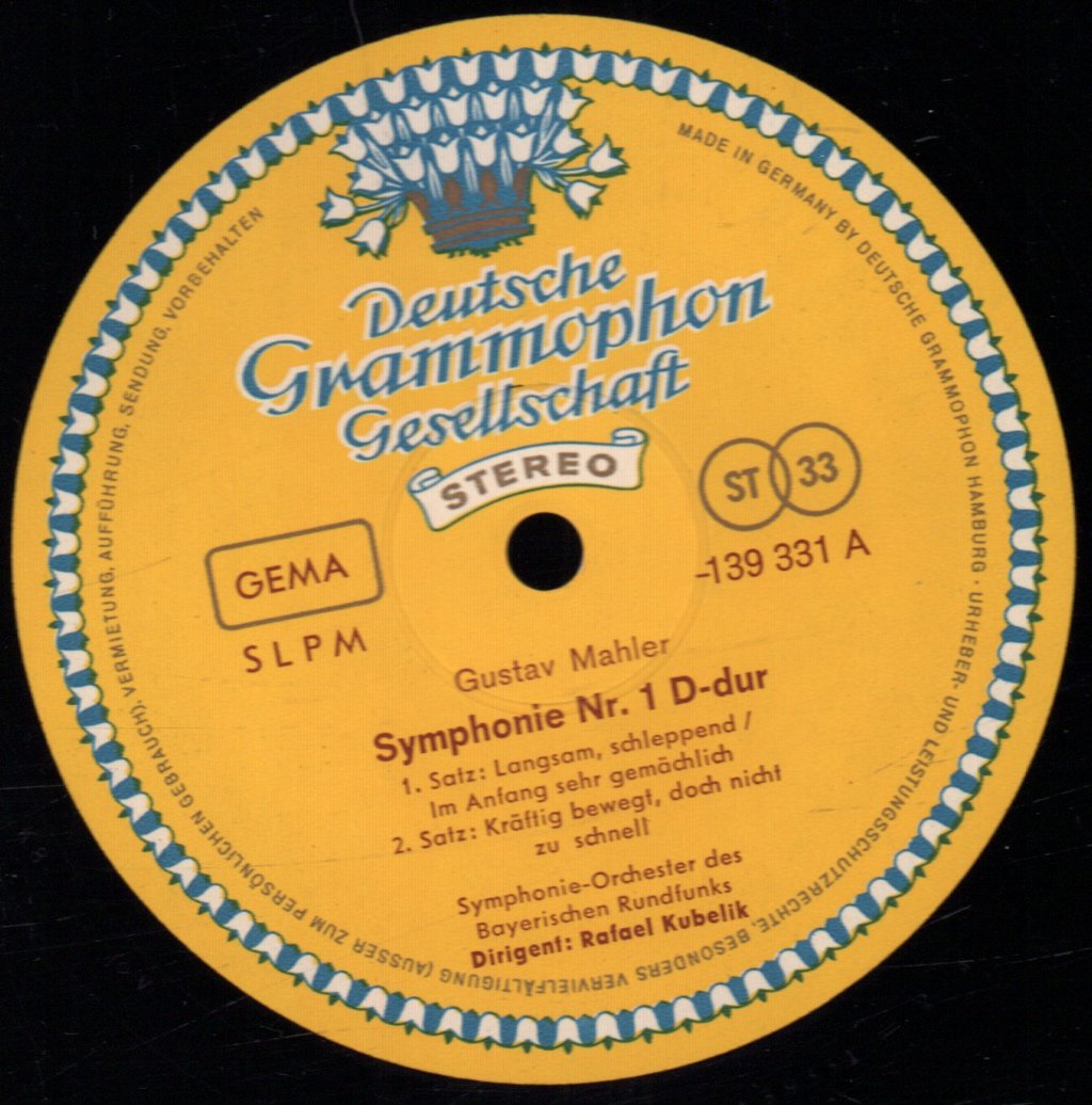 Rafael Kubelik / Symphonie-Orchester Des Bayerischen Rundfunks - Gustav Mahler Symphonie Nr.1 Der Titan - Lp