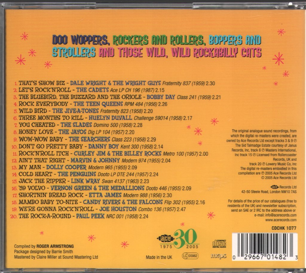Various Artists - Ace Records Sampler Volume 2 - Doo Wop And... Rock ’N’ Roll - Cd