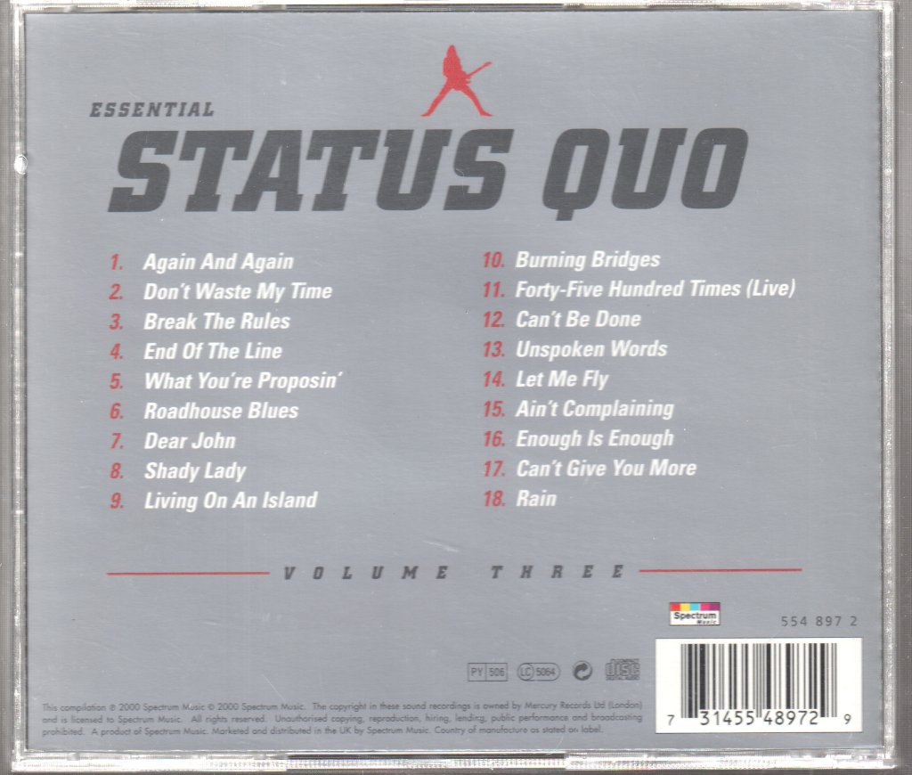 Status Quo - Essential Status Quo - Volume Three - Cd