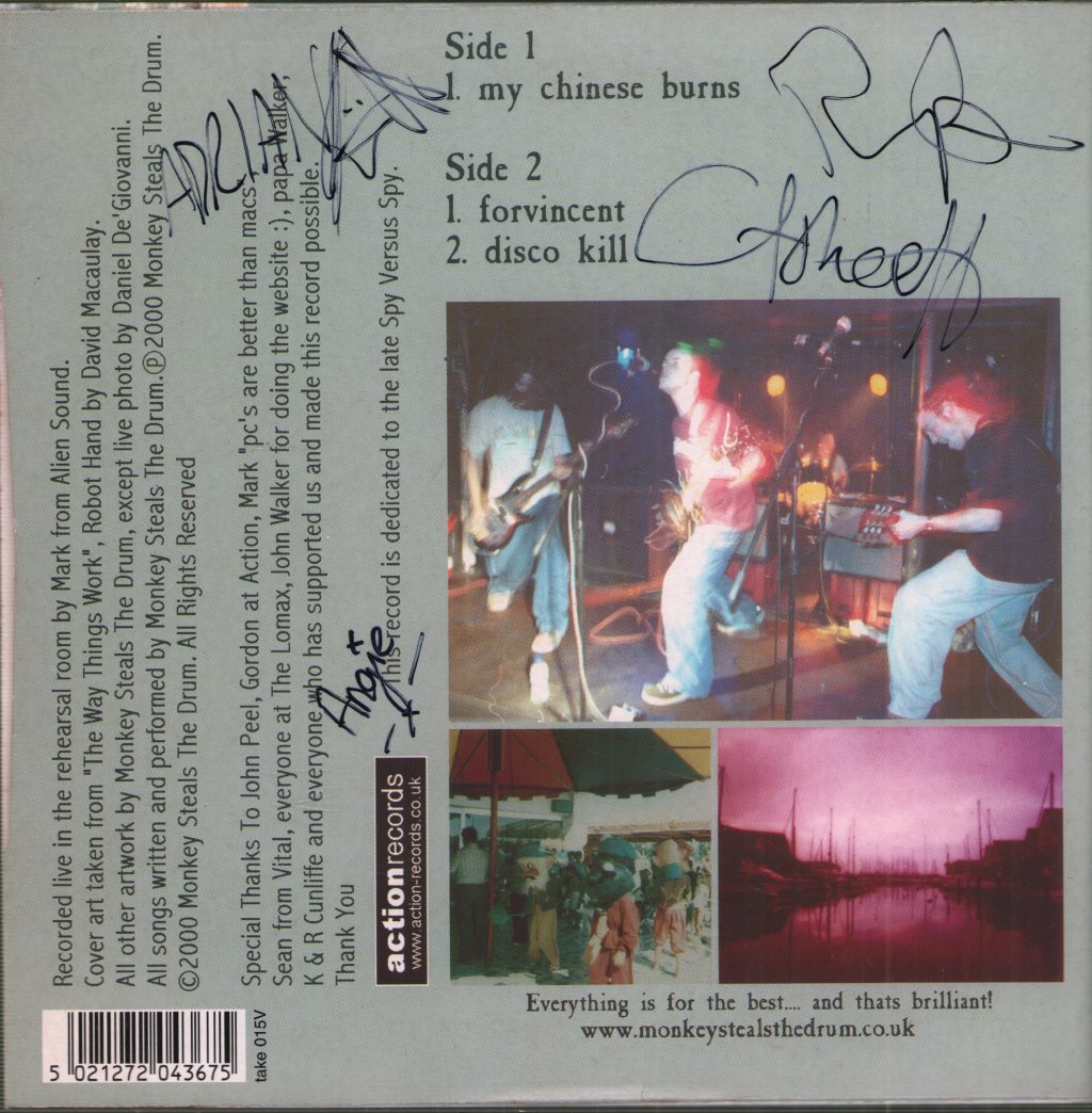 Monkey Steals The Drum - My Chinese Burns - 7 Inch
