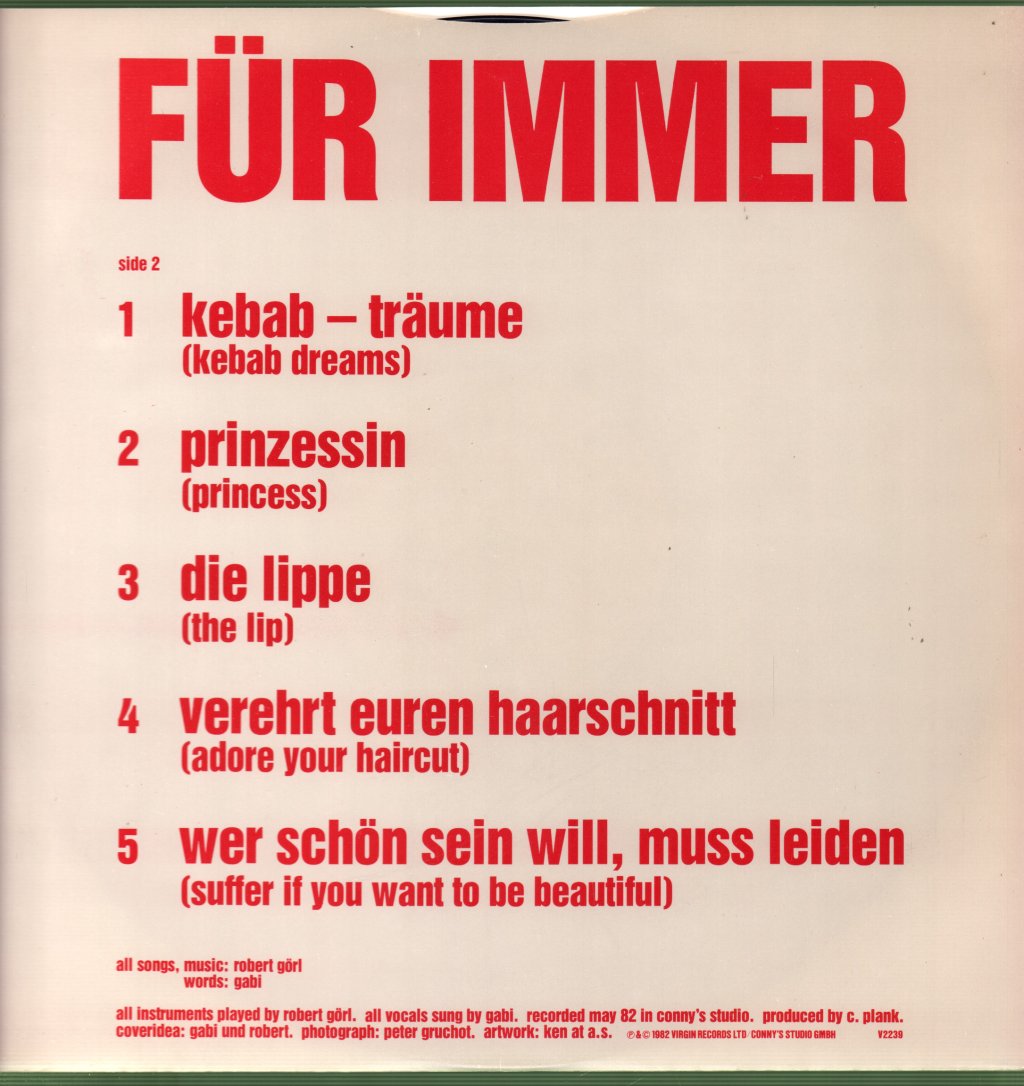 Deutsch Amerikanische Freundschaft - Fur Immer - Lp