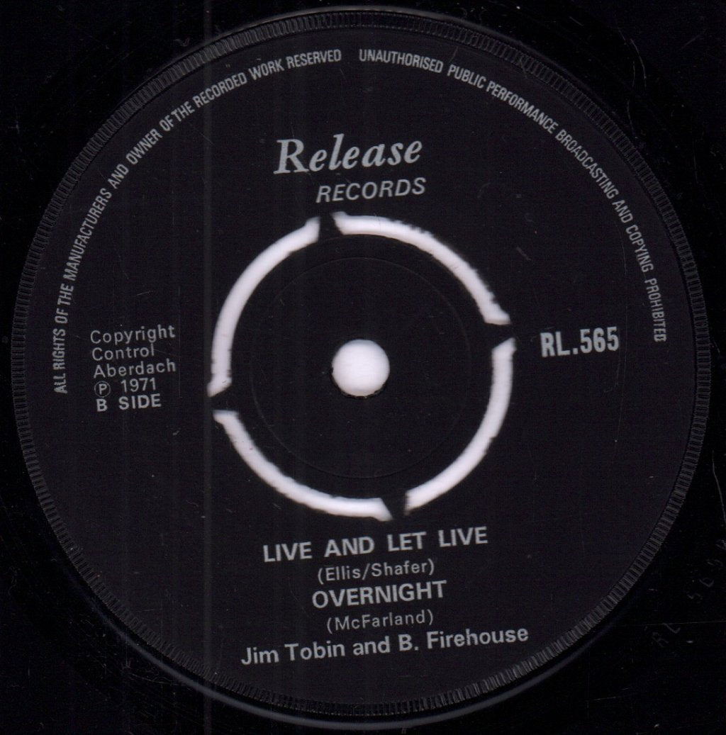 Jim Tobin & The Firehouse - I'm Only A Stand In - 7 Inch