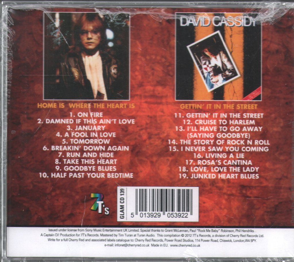 David Cassidy - Home Is Where The Heart Is... / Gettin' It In The Street - Cd