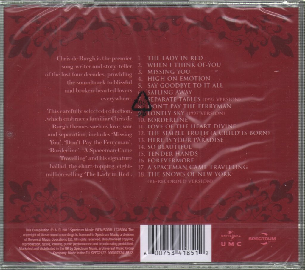 Chris De Burgh - Lady In Red: The Collection - Cd
