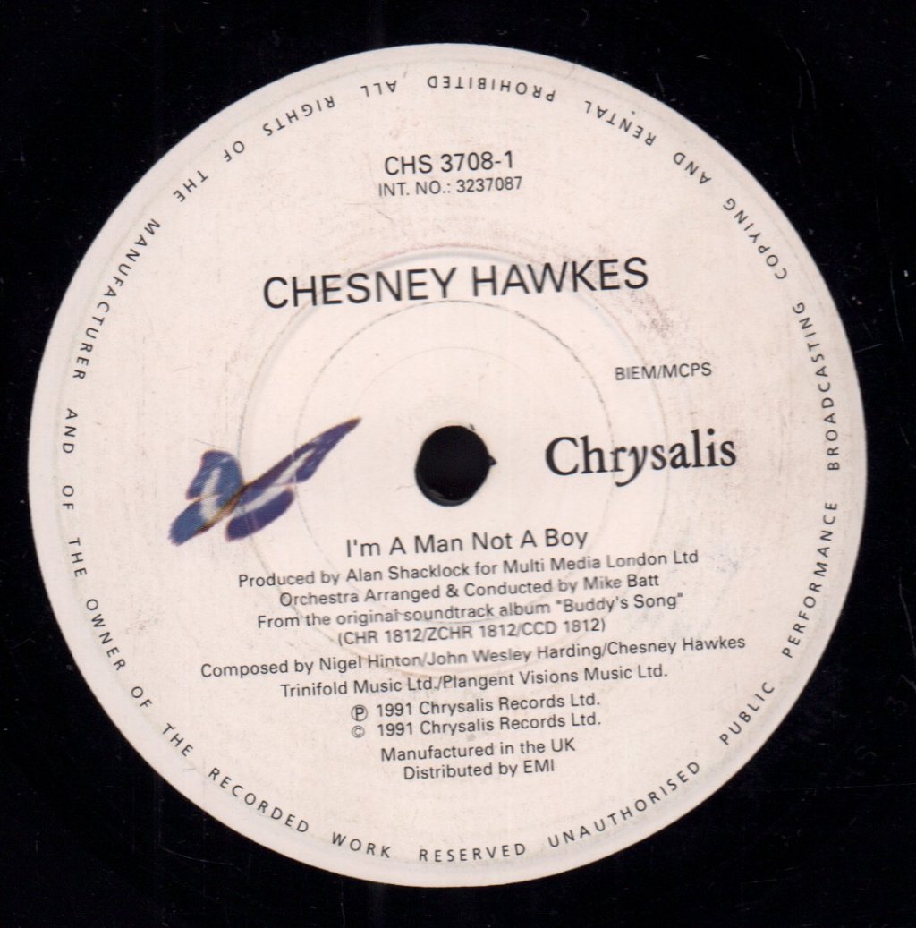 Chesney Hawkes - I'm A Man Not A Boy - 7 Inch