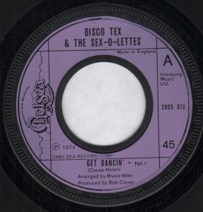 Disco Tex And The Sex O Lettes - Get Dancin' - 7 Inch