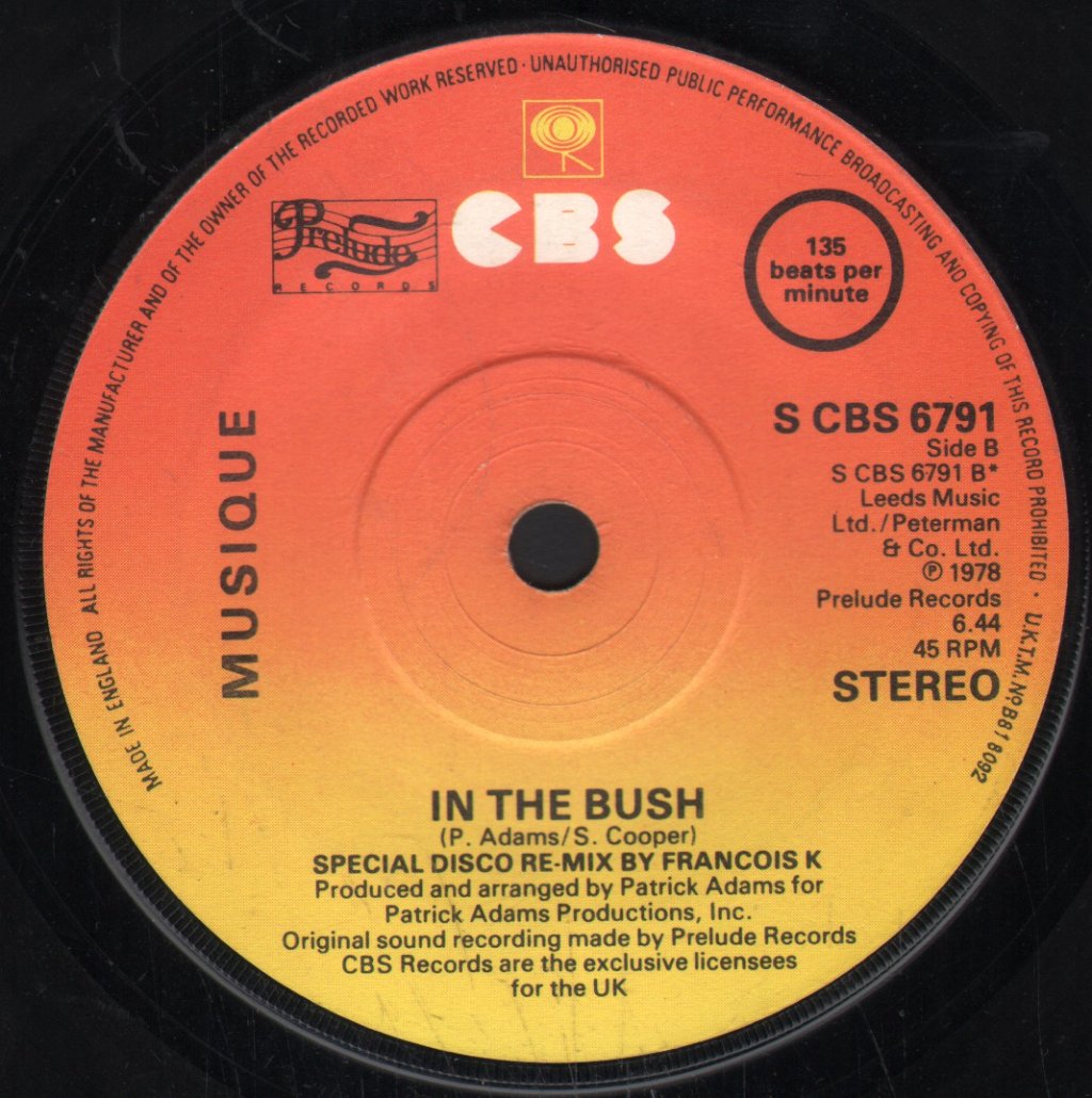 Musique - In The Bush - 7 Inch