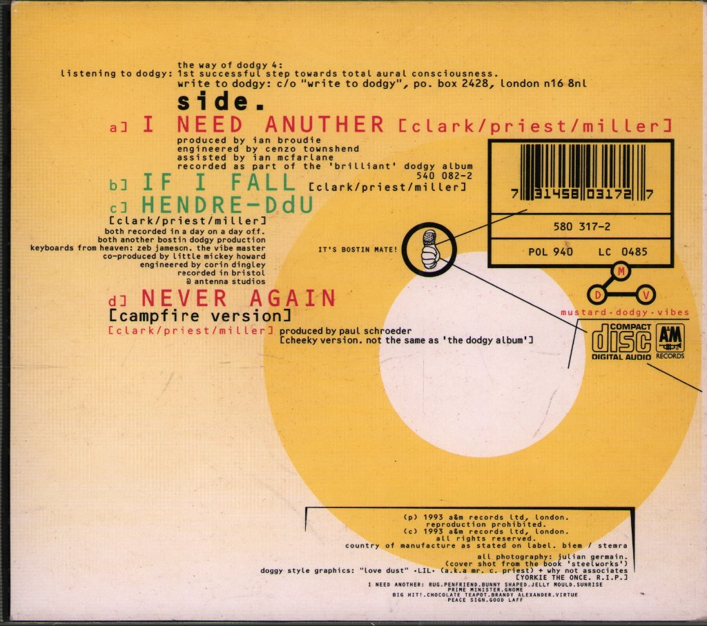 Dodgy - I Need Another - Cd