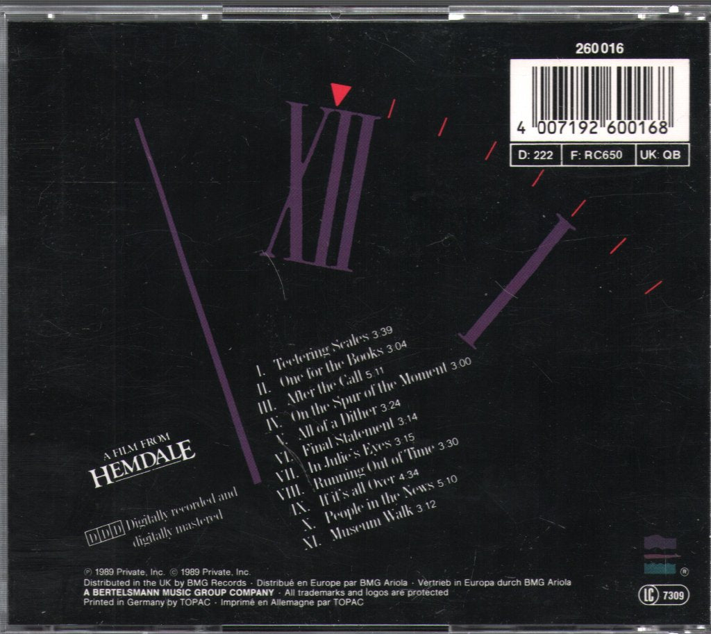 Tangerine Dream - Miracle Mile (Original Soundtrack From The Hemdale Motion Picture) - Cd