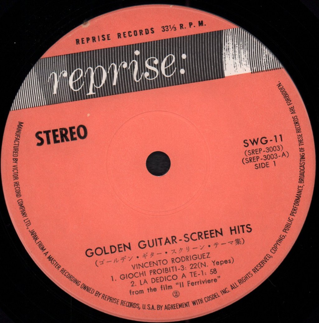 Vincento Rodriguez - Golden Guitar Screen Theme - 7 Inch