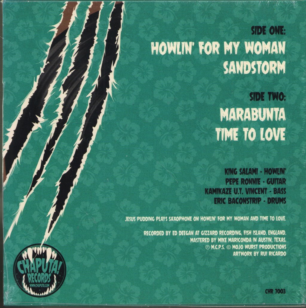 King Salami And The Cumberland Three - Howlin’ For My Woman - 7 Inch