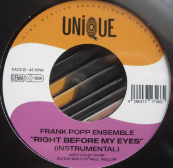 Frank Popp Ensemble feat. Paul Weller - Right Before My Eyes - 7 Inch