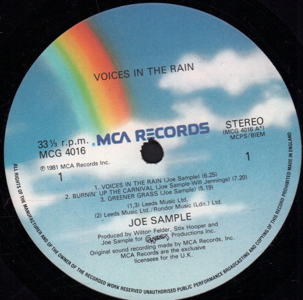 Joe Sample - Voices In The Rain - Lp