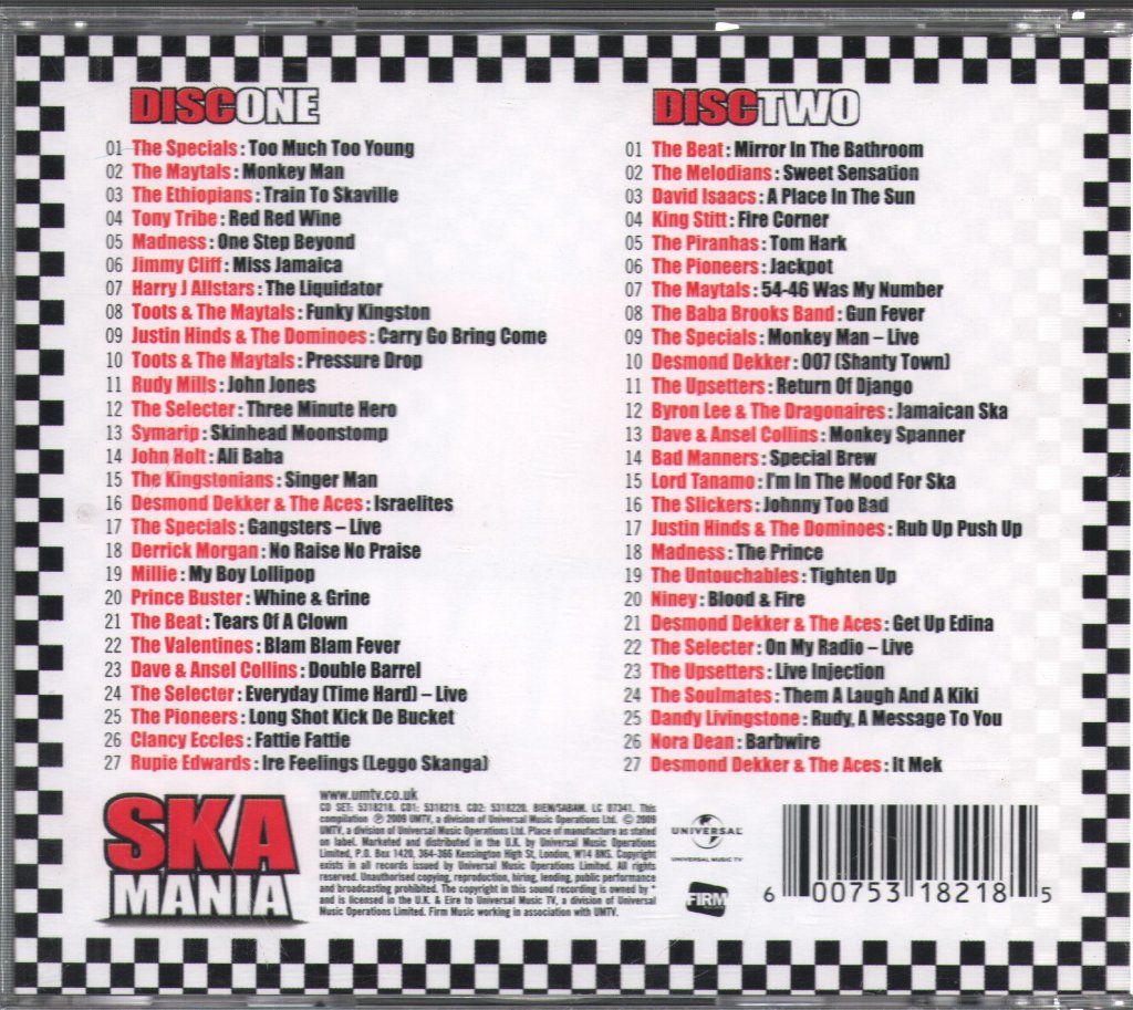 Various Artists - Ska Mania - Double Cd