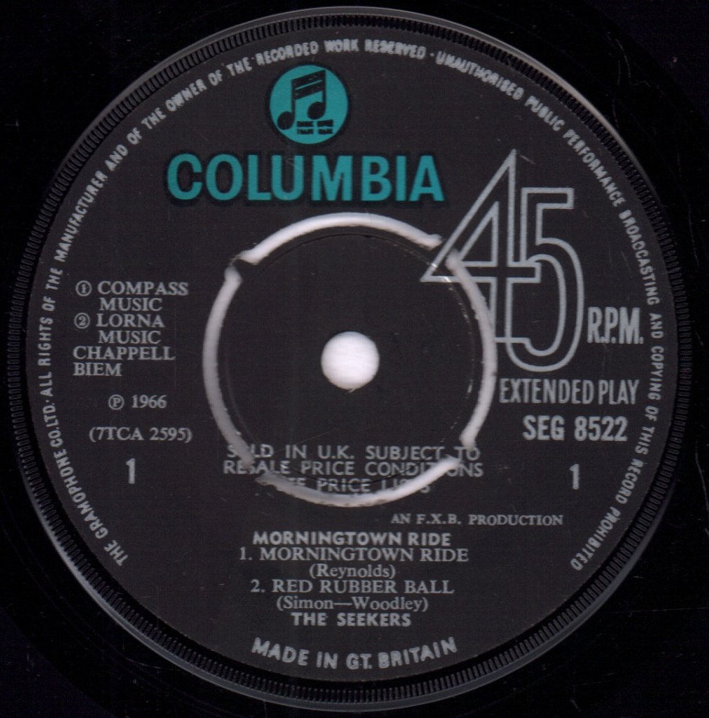 Seekers - Morningtown Ride - 7 Inch