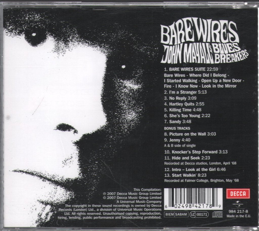 John Mayall & The Bluesbreakers - Bare Wires - Cd