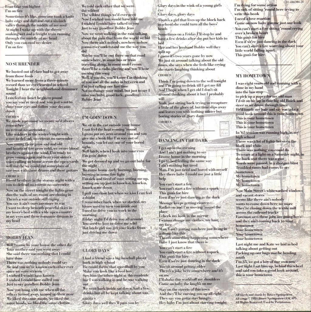 Bruce Springsteen - Born In The Usa - Lp