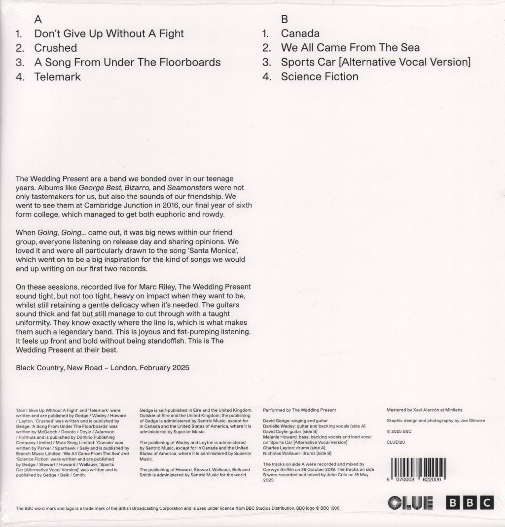 Wedding Present - Marc Riley Sessions Volume 5 - Lp