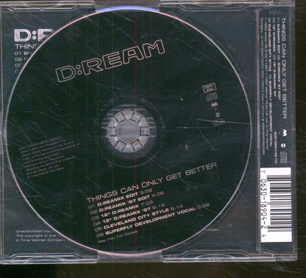 D:Ream - Things Can Only Get Better - Cd