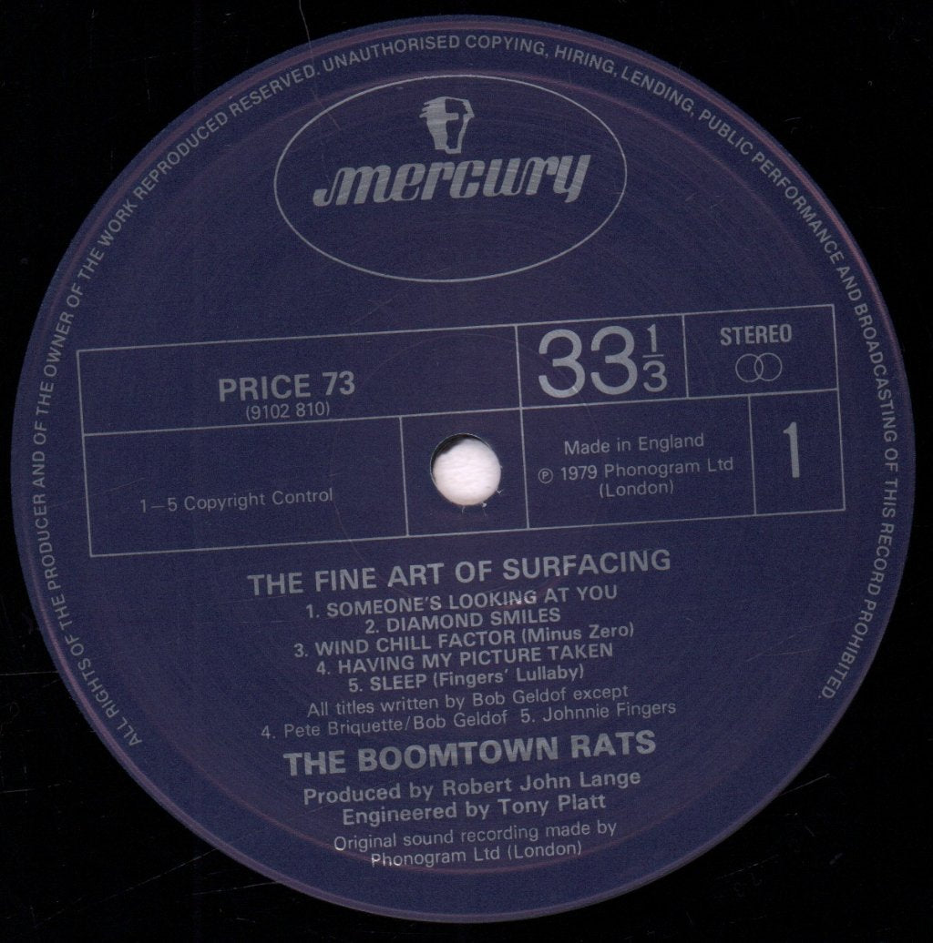 Boomtown Rats - Fine Art Of Surfacing - Lp
