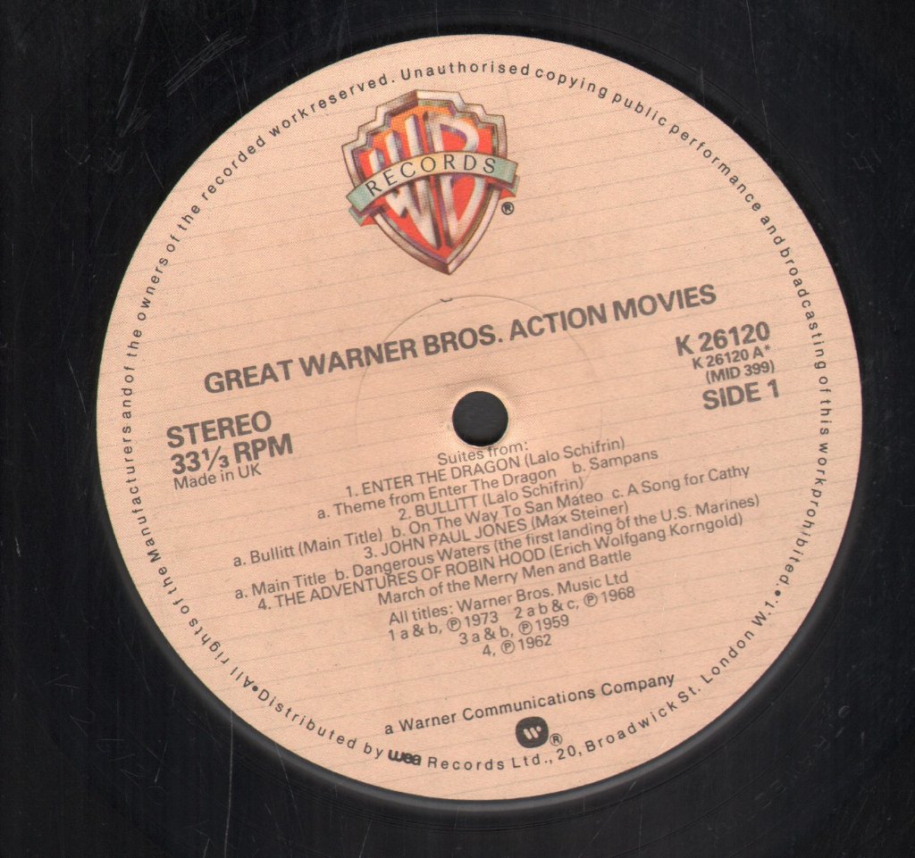 Various Artists - Great Warner Bros Action Movies - Lp