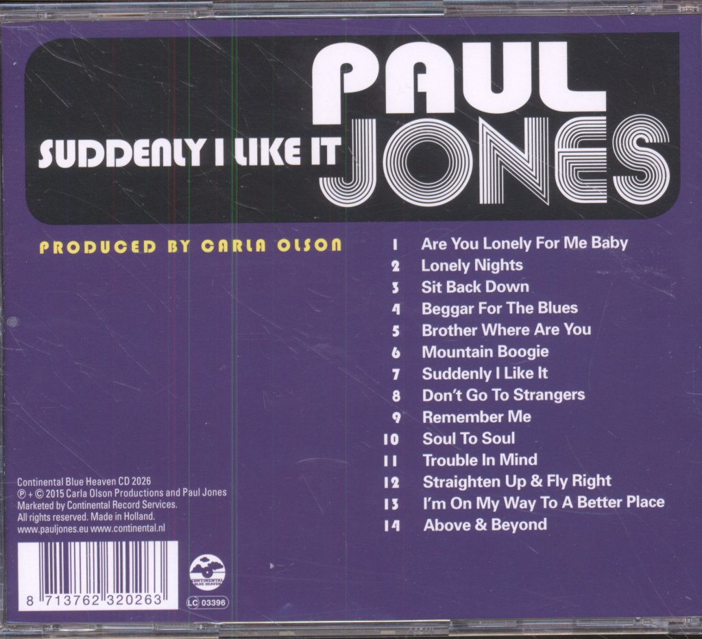 Paul Jones - Suddenly I Like It - Cd