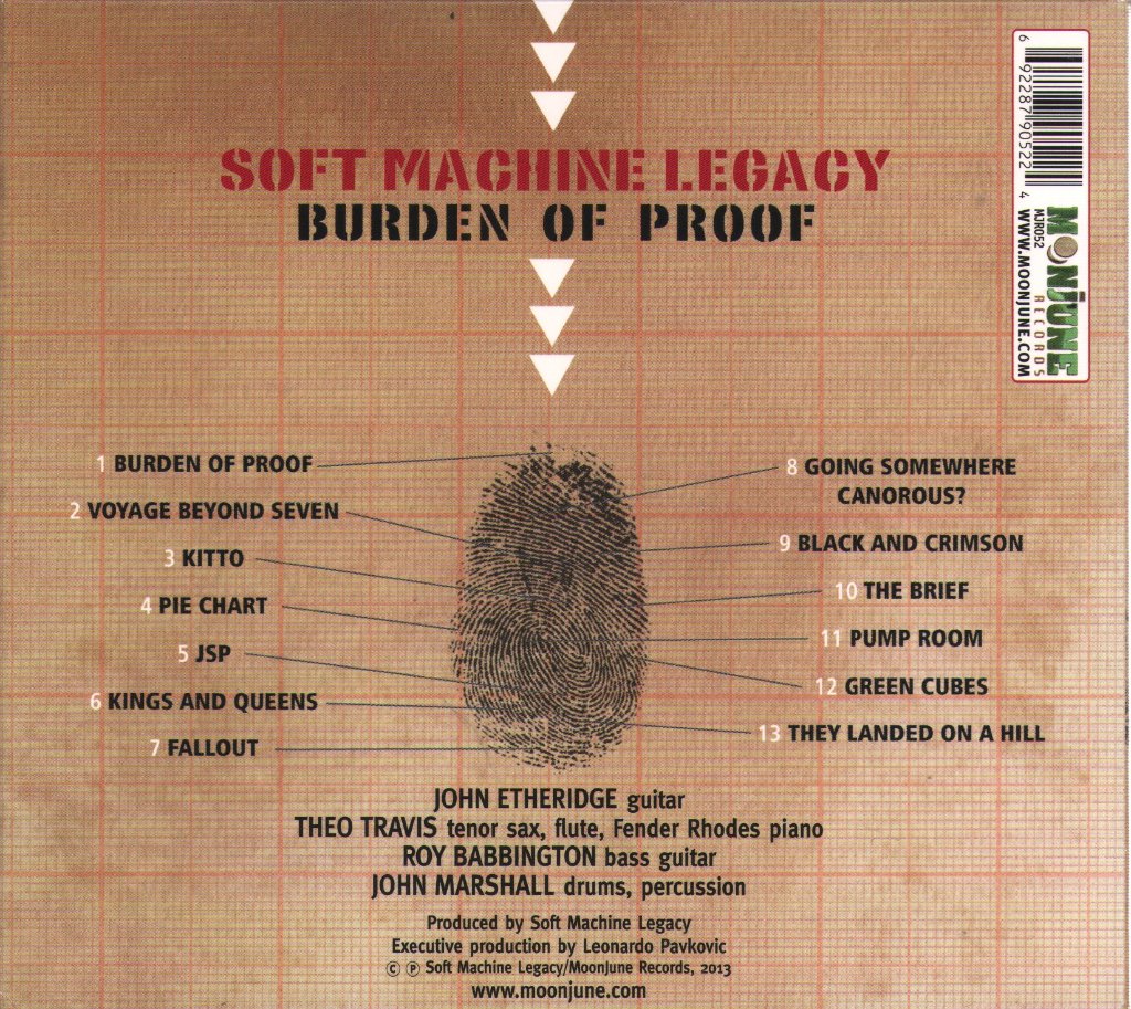 Soft Machine Legacy - Burden Of Proof - Cd