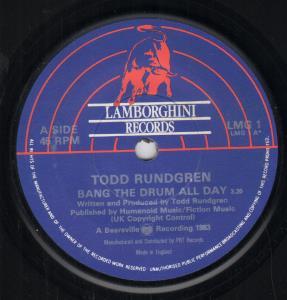 Todd Rundgren - Bang The Drum All Day - 7 Inch