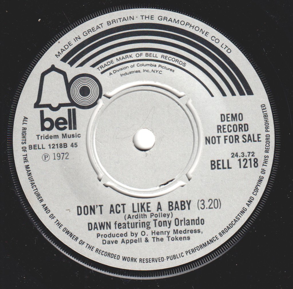 Dawn Featuring Tony Orlando - I Play And Sing - 7 Inch
