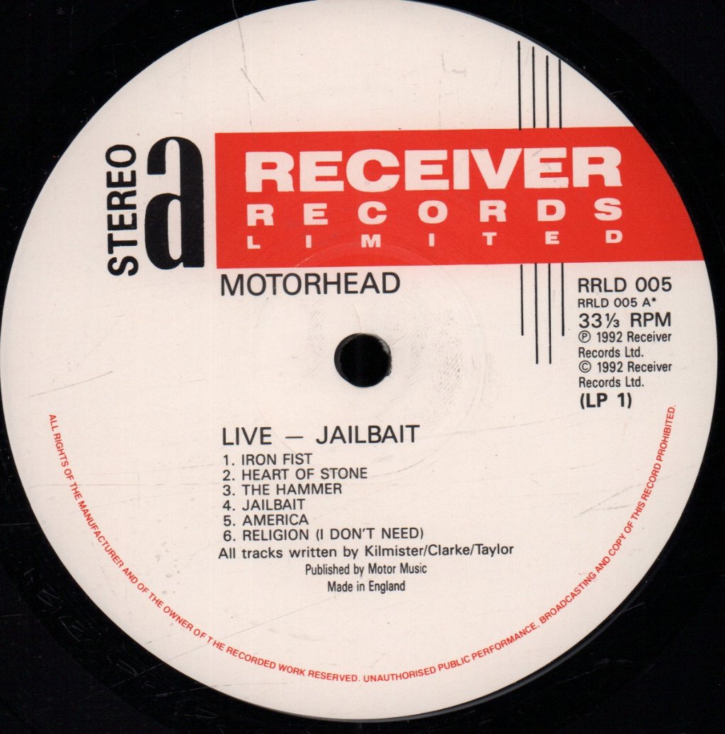Motorhead - Live Jailbait - Double Lp
