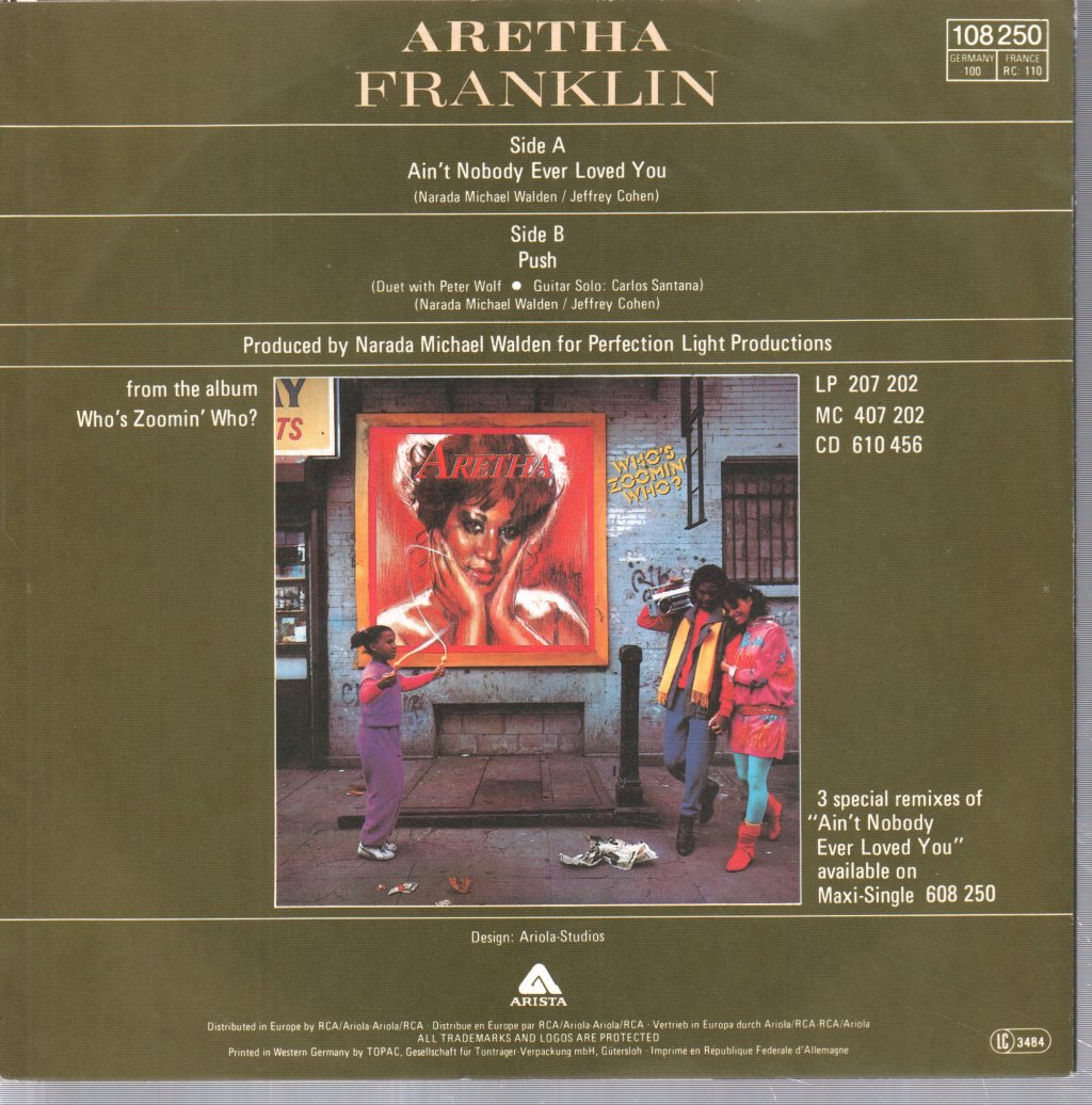 Aretha Franklin - Ain't Nobody Ever Loved You - 7 Inch