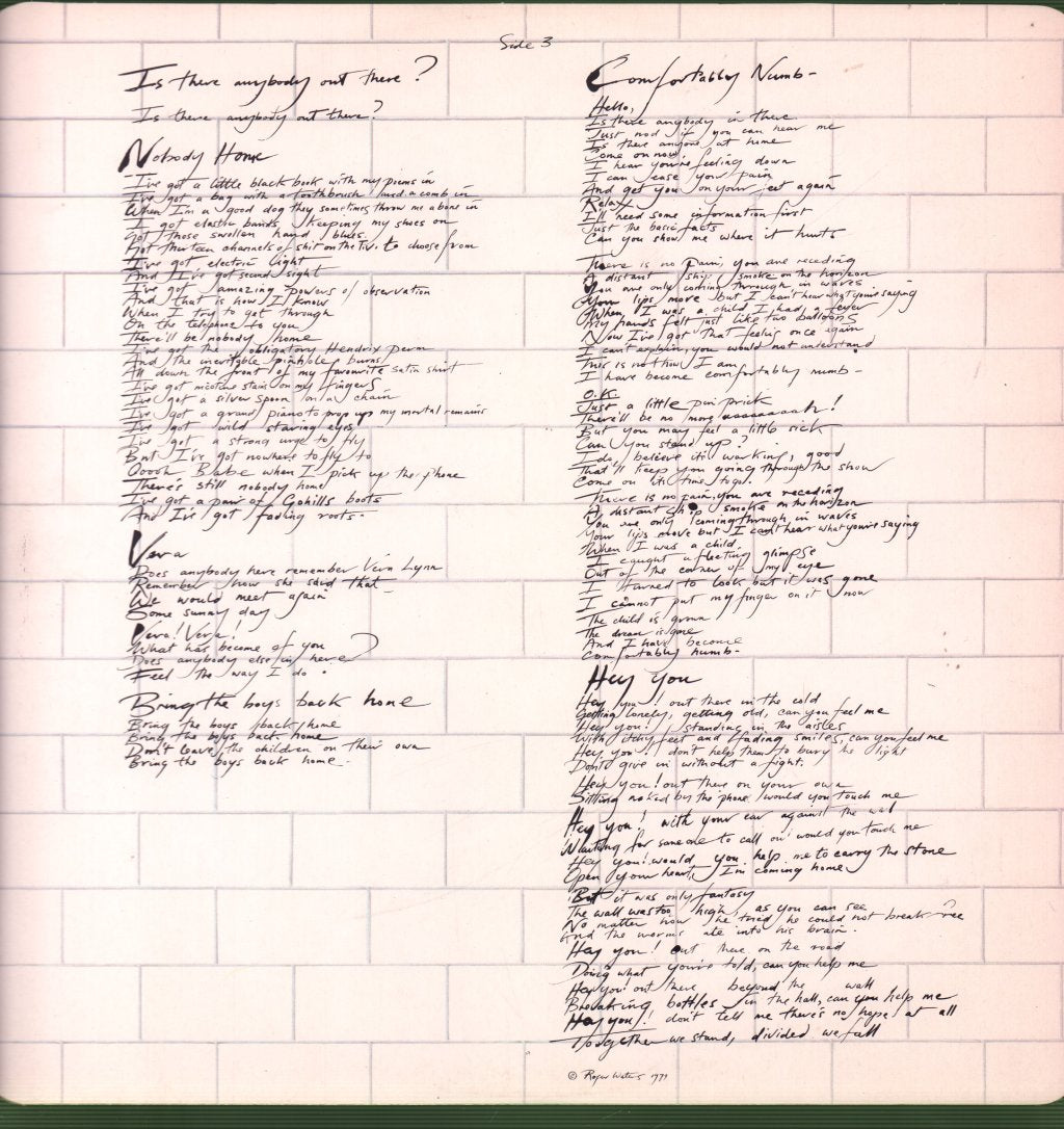 Pink Floyd - Wall - Double Lp