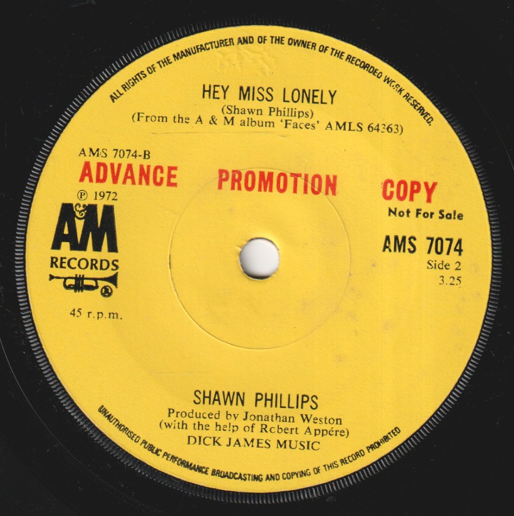 Shawn Phillips - Anello (Where Are You) - 7 Inch