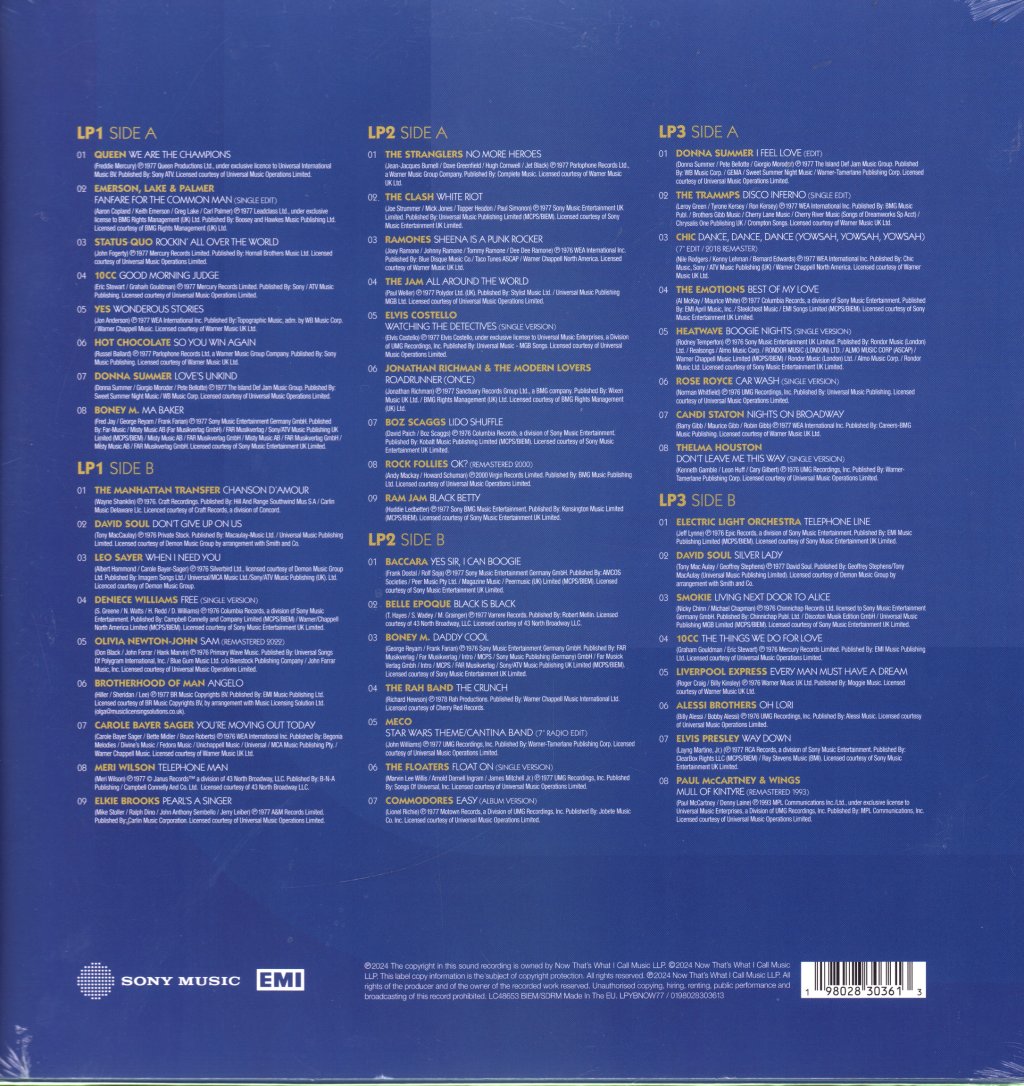 Various Artists - Now Yearbook '77 - Triple Lp